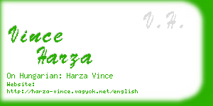 vince harza business card